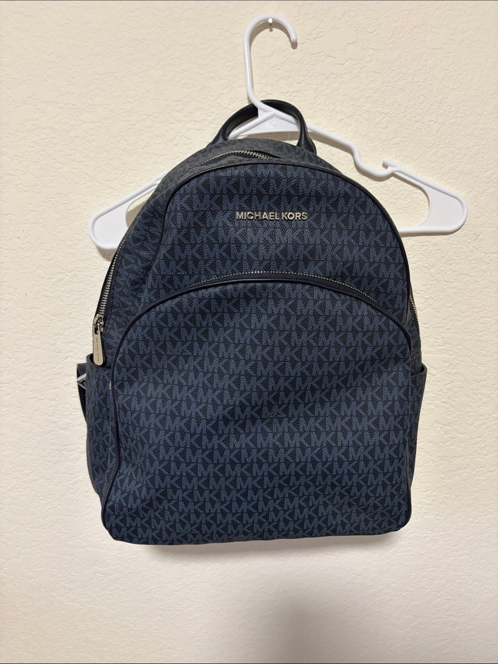 Michael Kors Dark Blue MK Signature Backpack